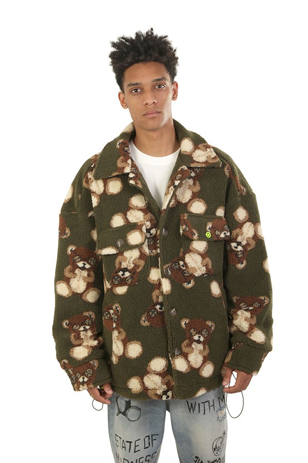 Giacca Barrow Teddy Camouflage Verde Militare