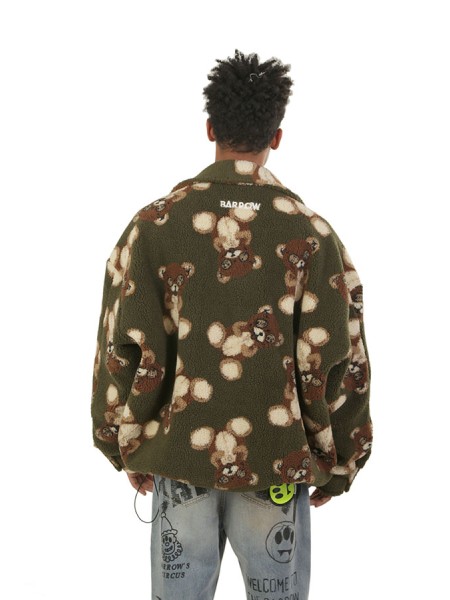 Giacca Barrow Teddy Camouflage Verde Militare