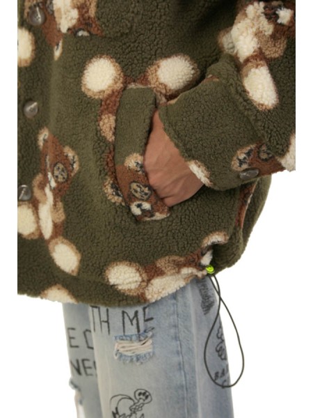 Giacca Barrow Teddy Camouflage Verde Militare