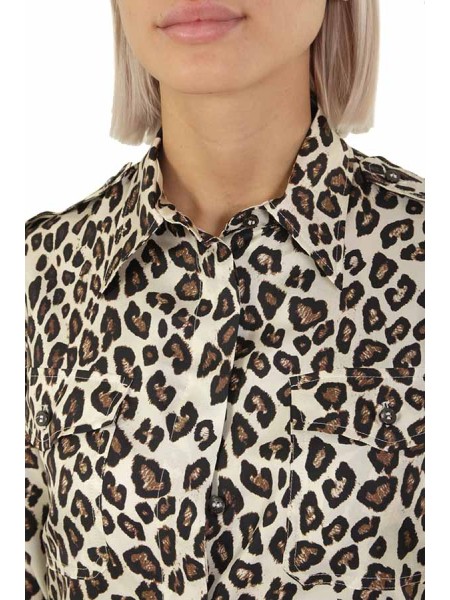 Camicia Alberto Biani Animalier Ecru