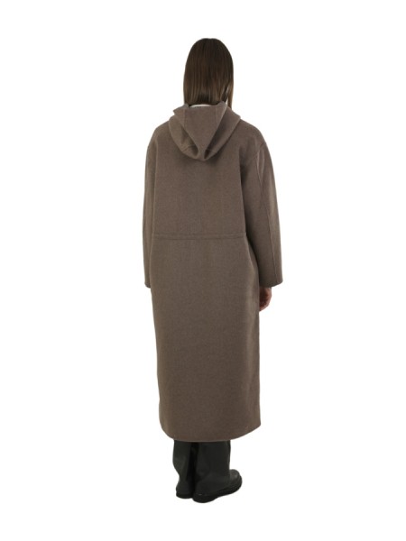 Cappotto Kiltie con Cappuccio Taupe