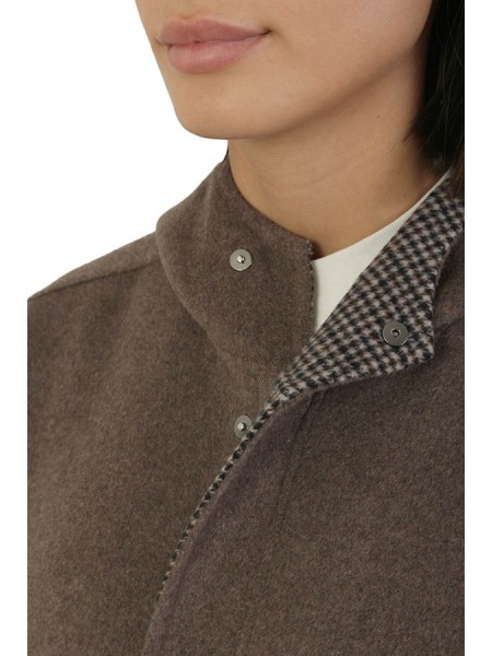 Cappotto Kiltie con Cappuccio Taupe