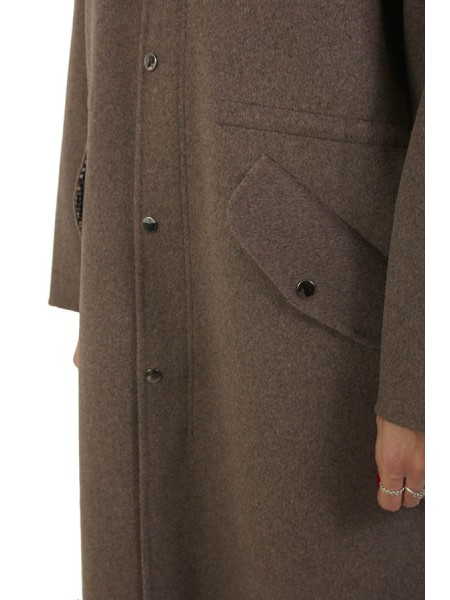 Cappotto Kiltie con Cappuccio Taupe