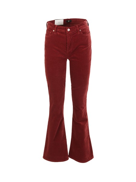 Pantalone 7 For All Mankind in Velluto Red