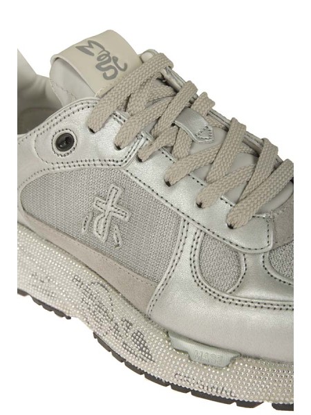 Sneakers Premiata Mased con Strass Argento