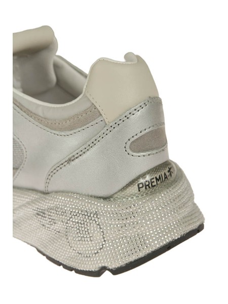 Sneakers Premiata Mased con Strass Argento