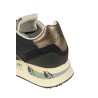 Calzature sneaker con dettagli bronzo realizzata in camoscio e tessuto con inserti in pelle suola gomma