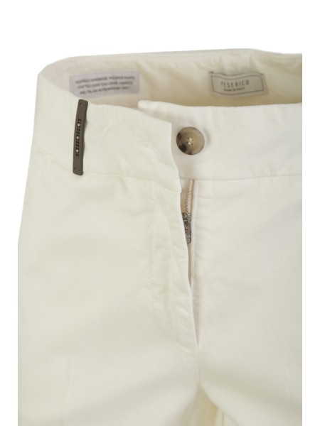 Pantalone Peserico in Gabardina Bianco