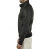 Short jacket VOLFAGLI 100% Blu Notte leather slim fit