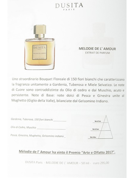 Perfume DUSITA Melodie De L'amour extrait de parfum 50ml