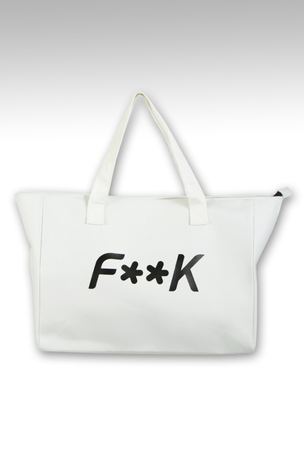 Beach bag F**K Art.A0010 WHITE