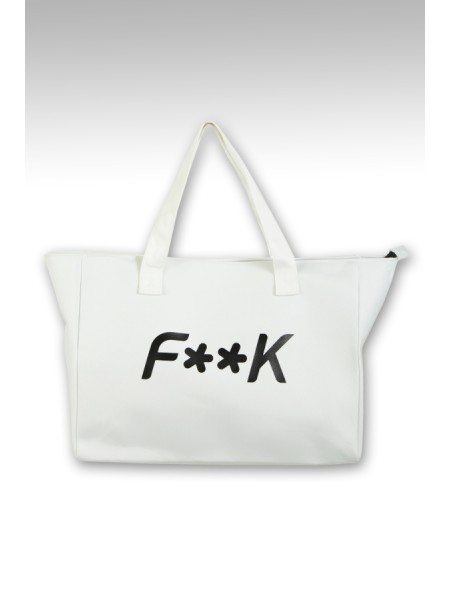 Beach bag F**K Art.A0010 WHITE