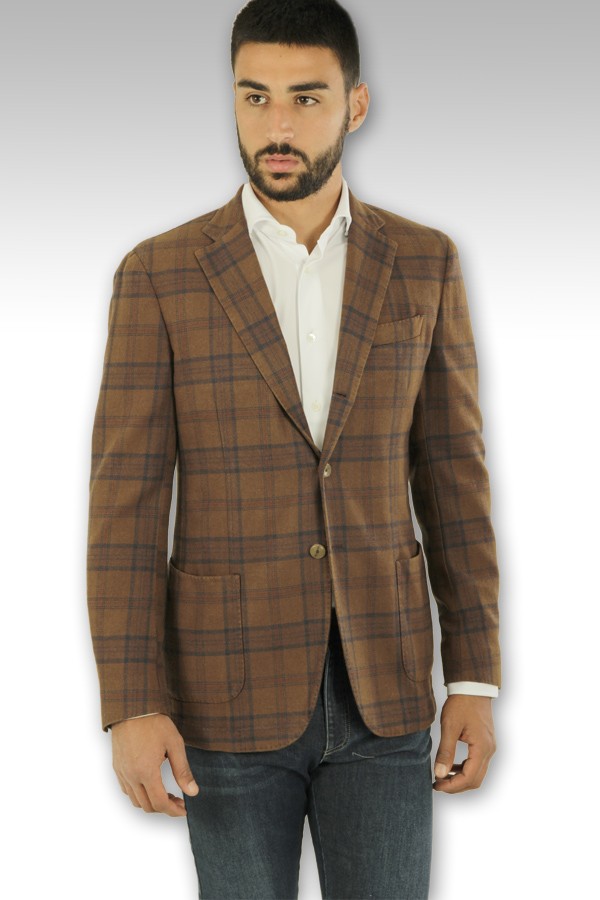 Santaniello Jacket Art.GL229MF Q3081 BROWN/BLUE