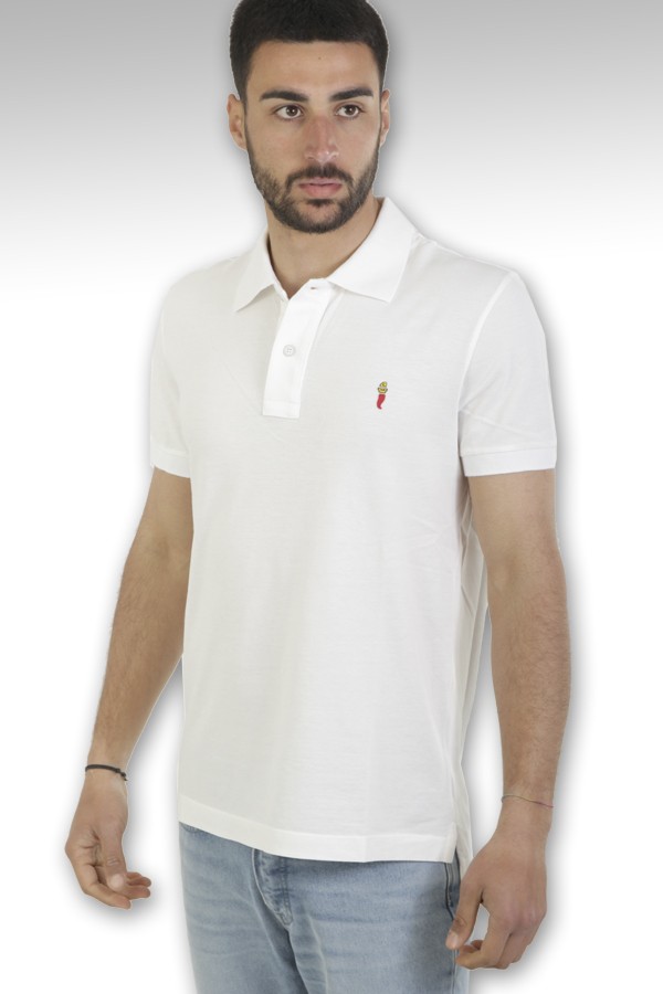 Cooperativa Pescatori Posillipo polo shirt Art.MH8540W WHITE