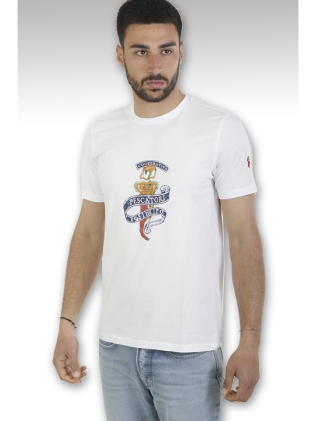 T-shirt COOPERATIVA PESCATORI POSILLIPO Art.MH940WH HORN