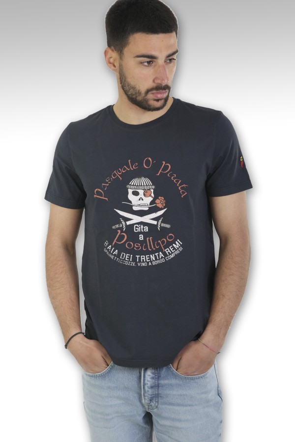 T-shirt COOPERATIVA PESCATORI POSILLIPO Art.MH965FD PIRATA