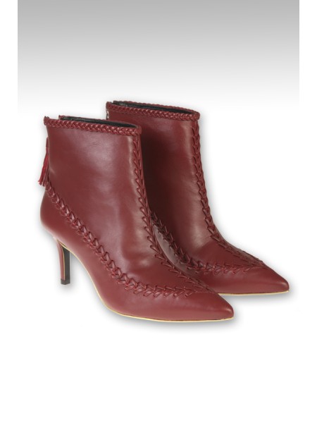 Ankle Boot GOLD & ROUGE Art.MAHARA-BURGLE BURGUNDY