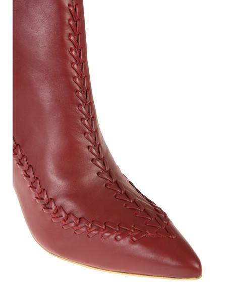 Ankle Boot GOLD & ROUGE Art.MAHARA-BURGLE BURGUNDY