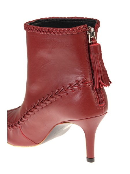 Ankle Boot GOLD & ROUGE Art.MAHARA-BURGLE BURGUNDY