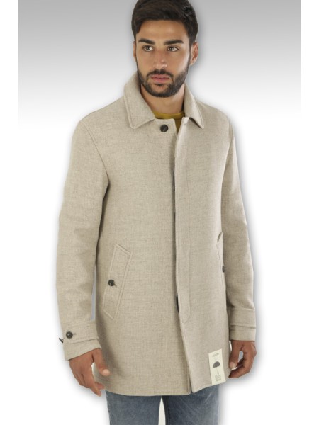 Camplin Art.NORTH OVERCOAT JACKET BEIGE