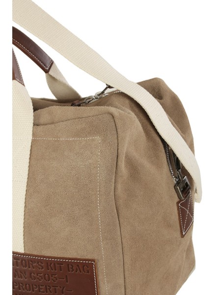 Duffel bag MANIKOMIO DSGN Art.ICON SUEDE TAUPE