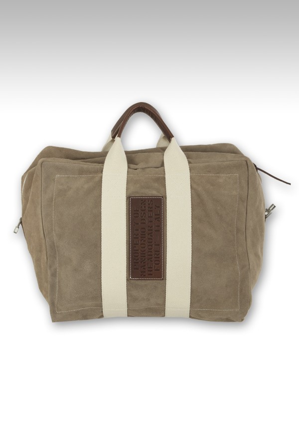 Duffel bag MANIKOMIO DSGN Art.ICON SUEDE TAUPE