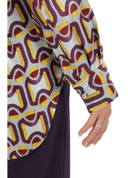 Silk shirt with geometric pattern SEVENTY