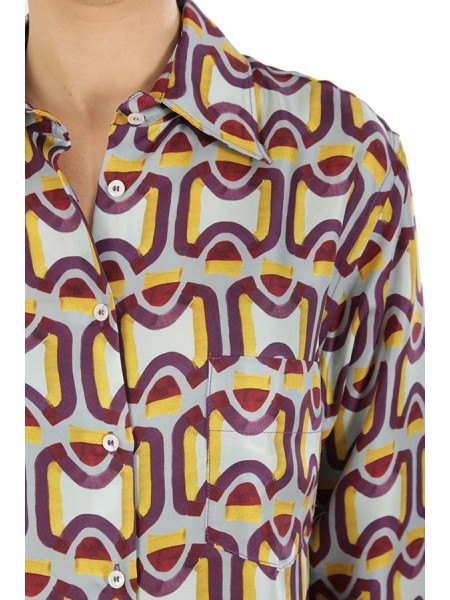 Silk shirt with geometric pattern SEVENTY