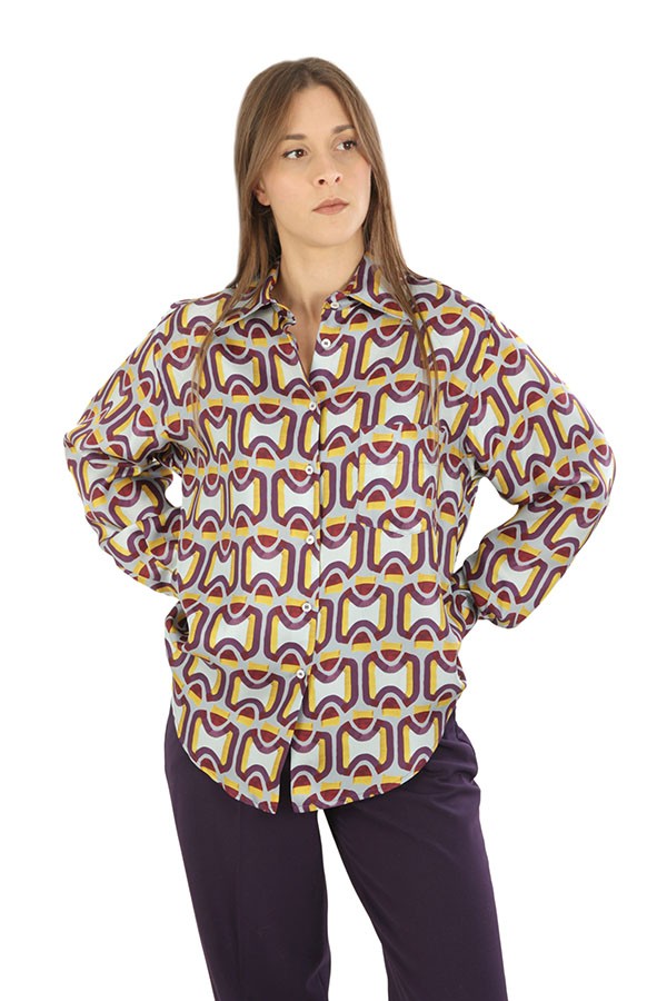 Silk shirt with geometric pattern SEVENTY