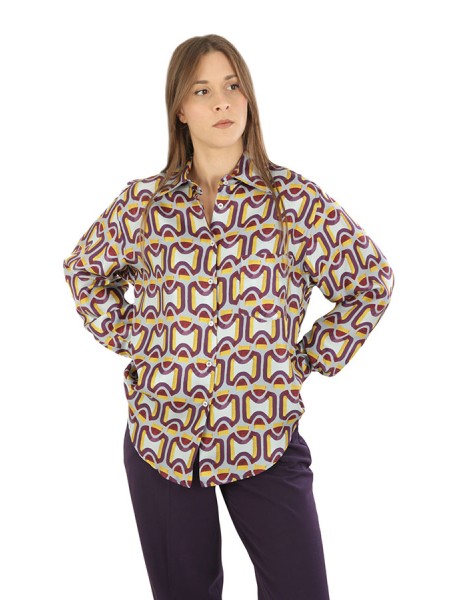 Silk shirt with geometric pattern SEVENTY