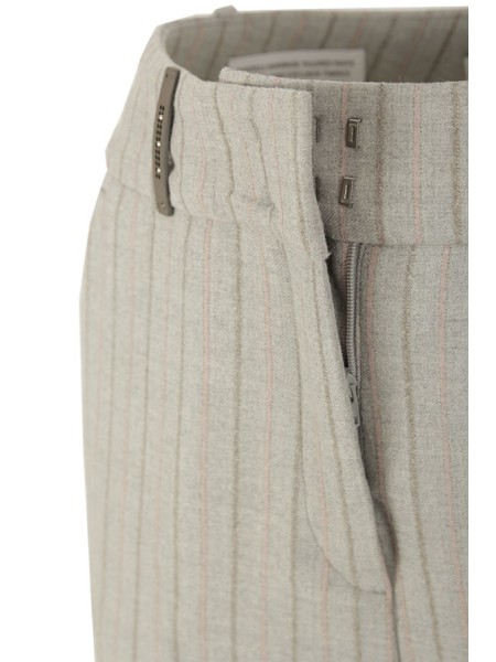 Striped flannel trousers PESERICO