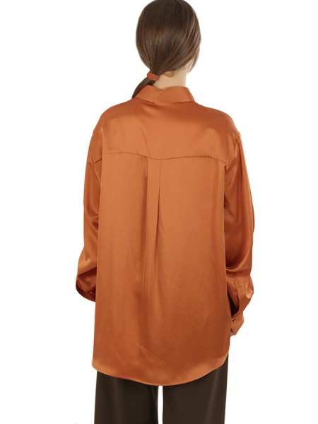 Rust satin MALIPARMI shirt