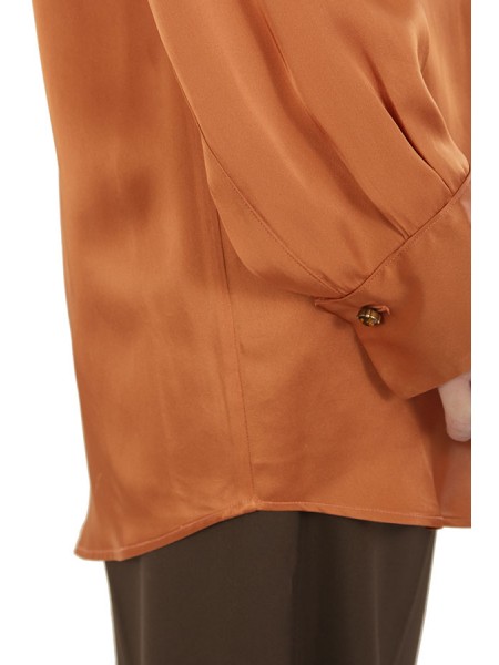 Rust satin MALIPARMI shirt