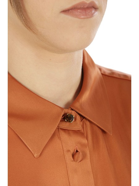 Rust satin MALIPARMI shirt