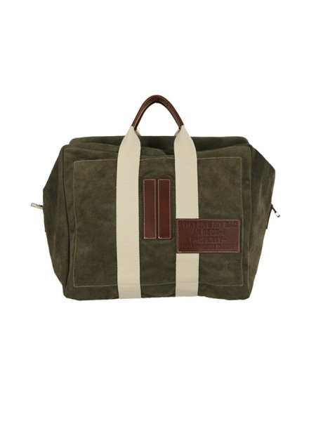 Manikomio Duffel Bag Art.ICON SUEDE MILITARY