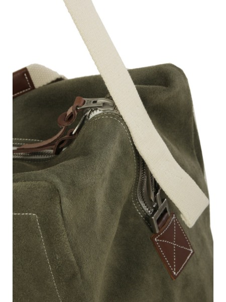 Manikomio Duffel Bag Art.ICON SUEDE MILITARY