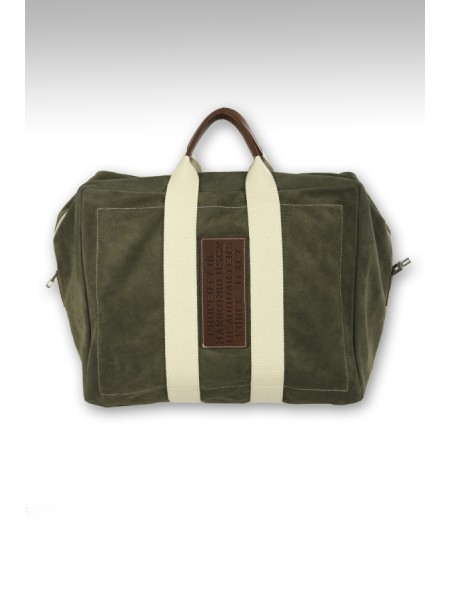 Manikomio Duffel Bag Art.ICON SUEDE MILITARY