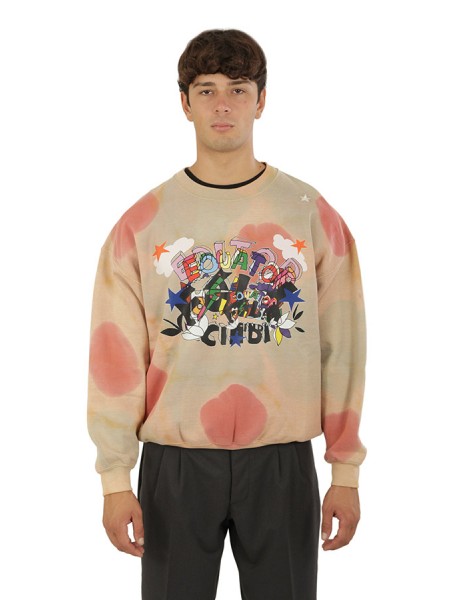 peach-colored crewneck sweatshirt THE EDITOR