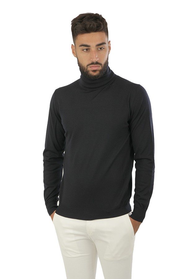 Navy blue wool SUITE 191 turtleneck