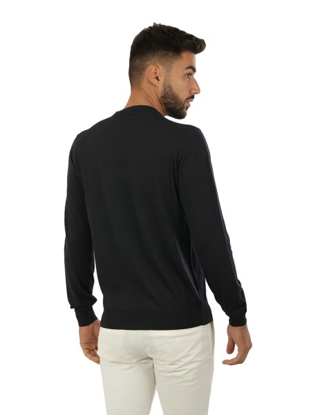 SUITE 191 crewneck sweater in navy blue wool