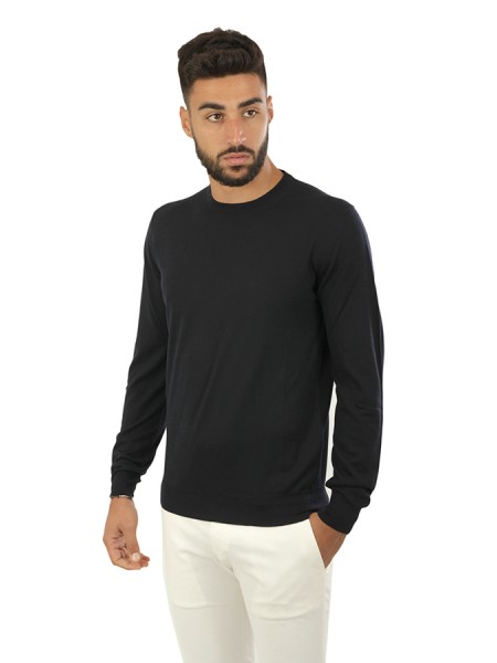 SUITE 191 crewneck sweater in navy blue wool