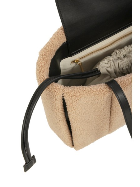 Kore THEMOIRE bag re-fur almond/black