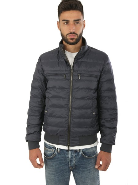 Reversible inner polyamide quilted down jacket