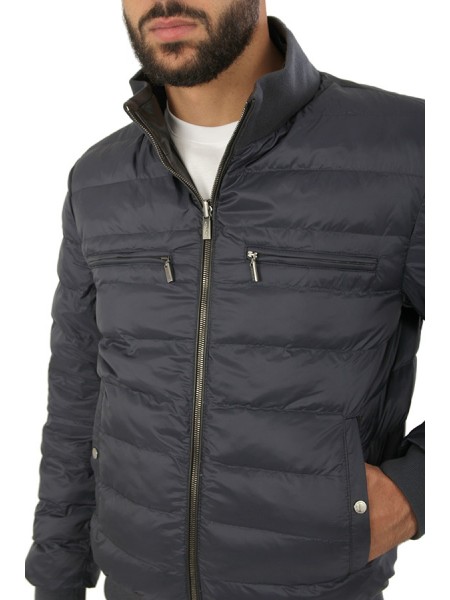 Reversible inner polyamide quilted down jacket