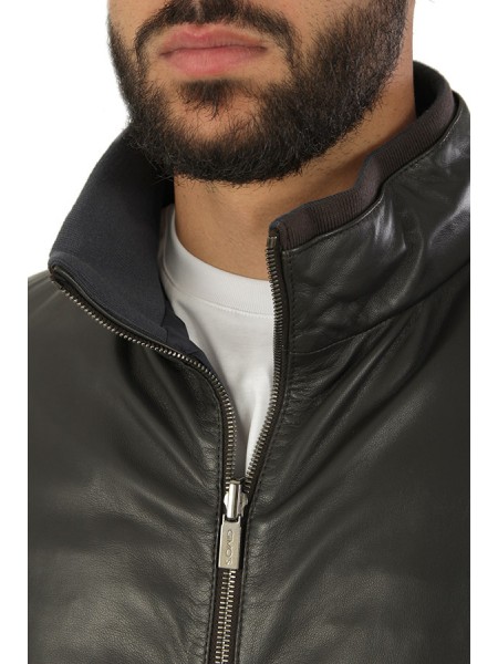 Reversible inner polyamide quilted down jacket