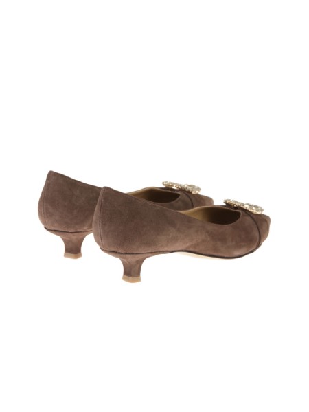 Brown suede PROSPERINE pumps