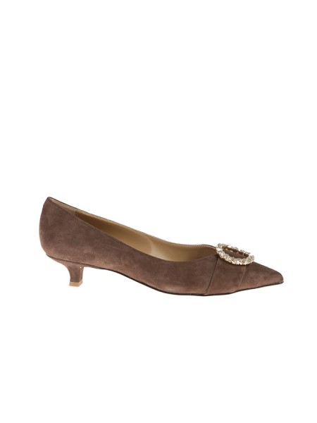 Brown suede PROSPERINE pumps