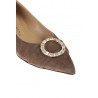 Brown suede PROSPERINE pumps