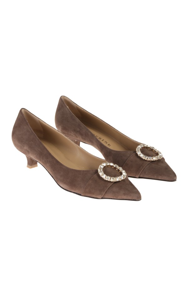 Brown suede PROSPERINE pumps