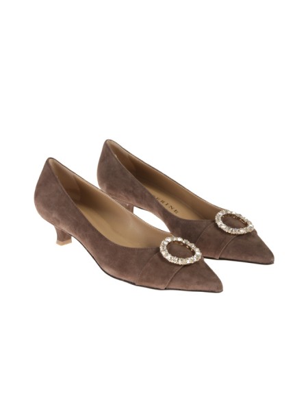 Brown suede PROSPERINE pumps